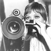 Anna Karina behind camera